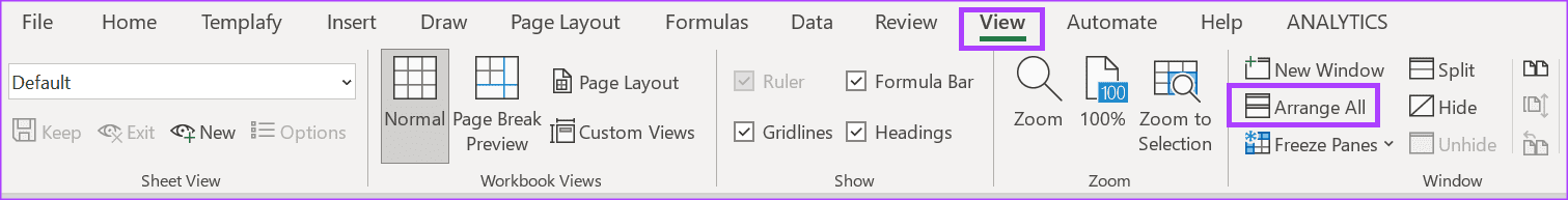 How to View Multiple Worksheets Side-by-Side in Excel