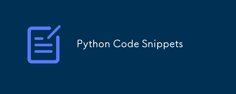 Python Code Snippets