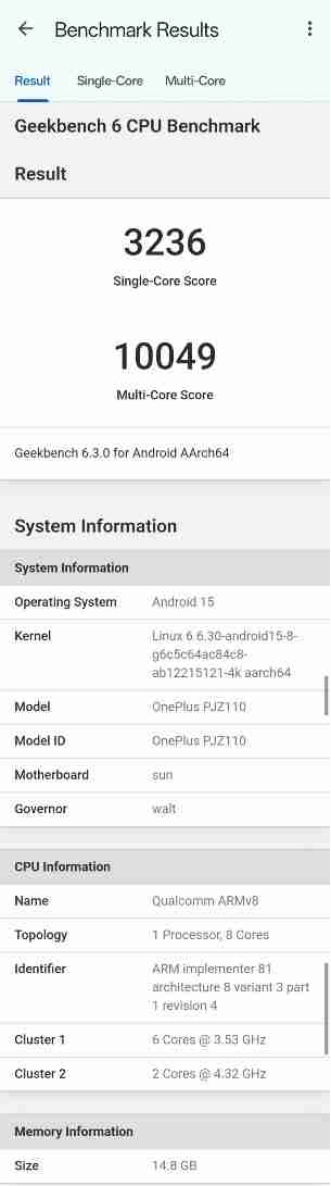 OnePlus 13: Snapdragon 8 Gen 4 smartphone delivers impressive performance in alleged Geekbench listing