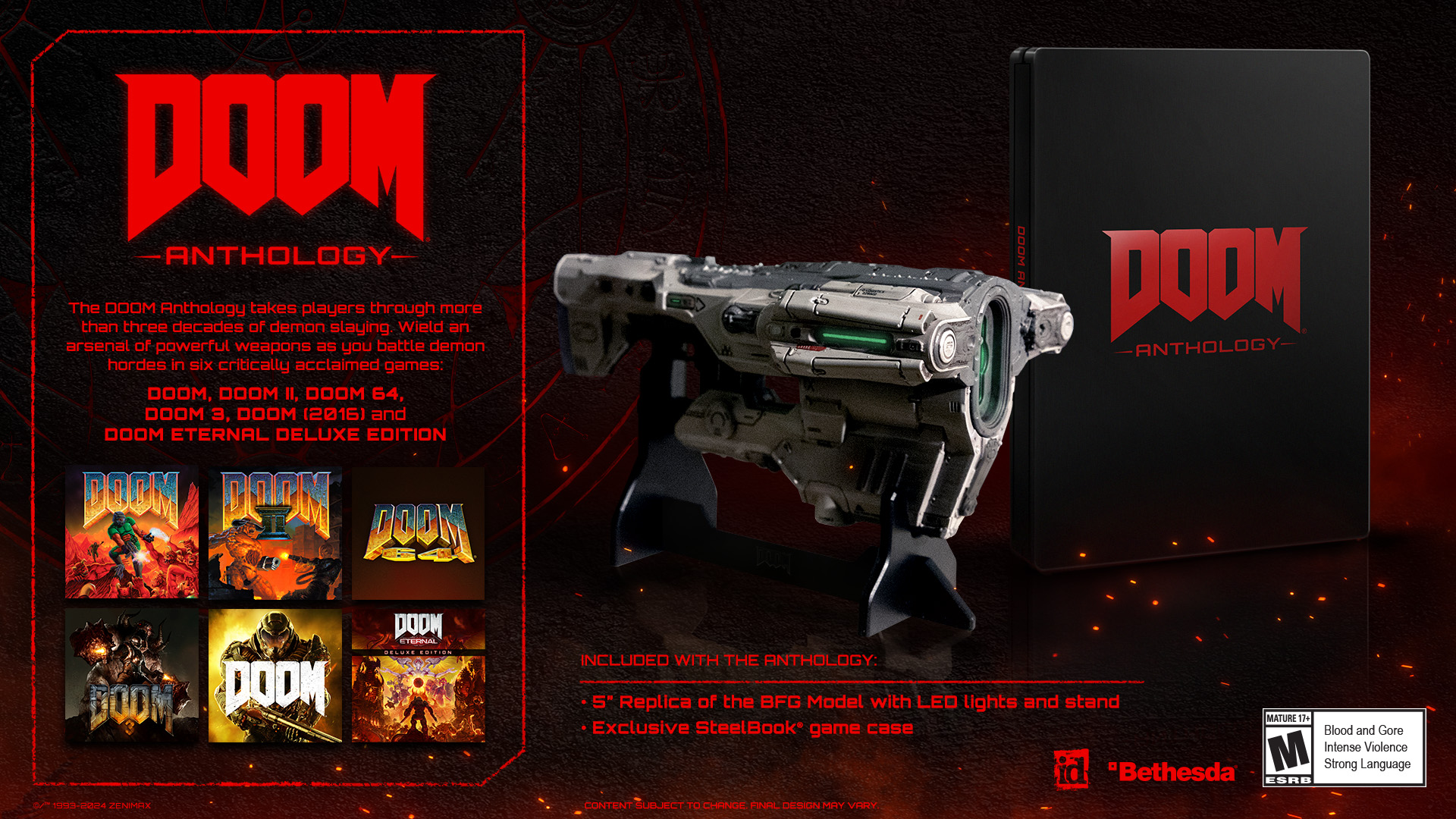 Bethesda\'s new DOOM Anthology pack now available for pre-order, includes 5-inch LED-lit BFG replica and costs .99