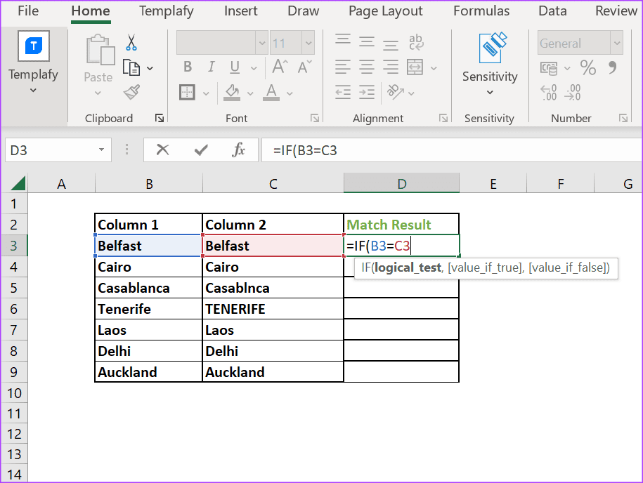 3 Ways to Compare Columns in Excel for Matches