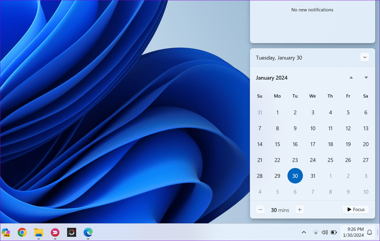 4 Fixes for Taskbar Calendar Not Opening on Windows 11