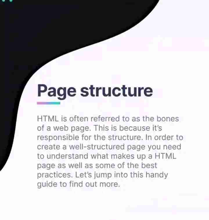 The anatomy of HTML page