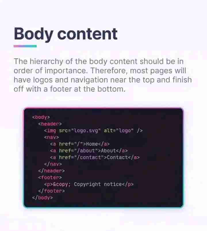 The anatomy of HTML page