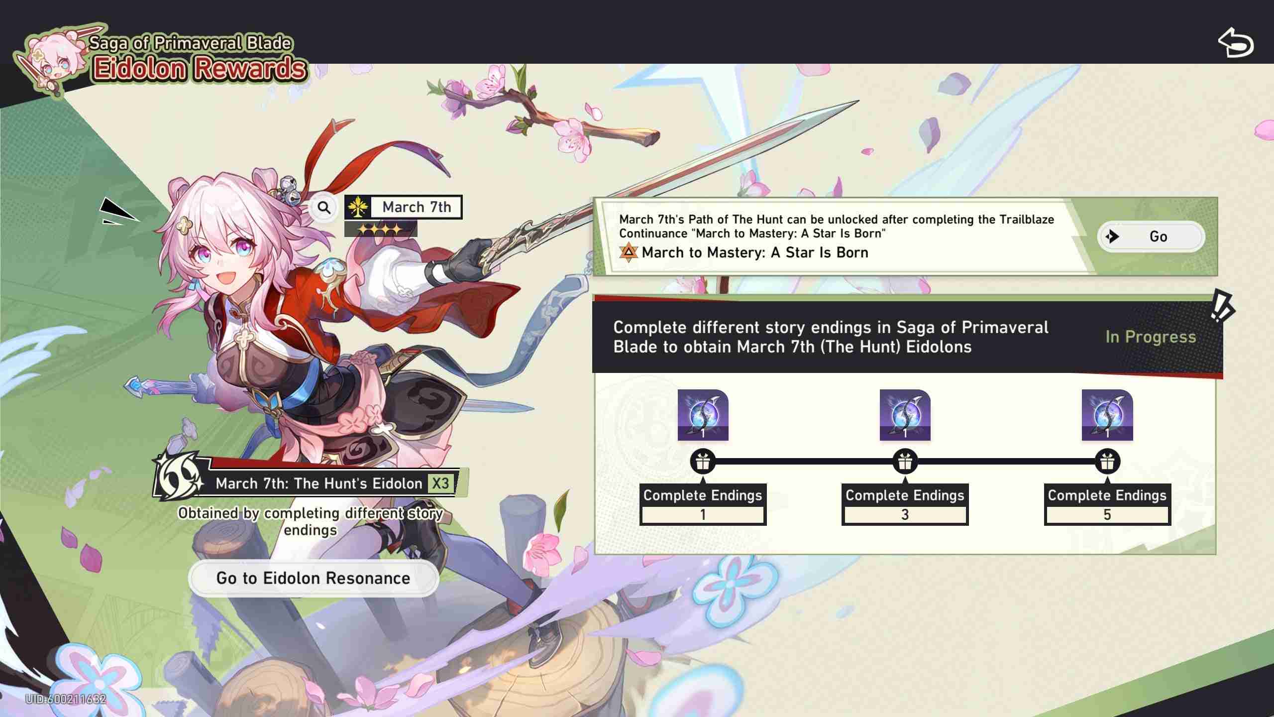 Honkai Star Rail: How to unlock March 7th Hunt and Eidolons