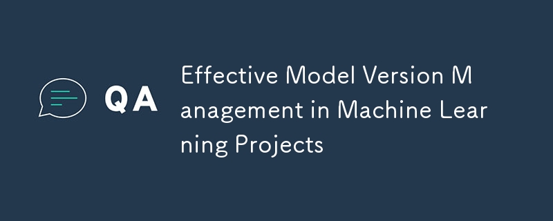 Effective Model Version Management in Machine Learning Projects