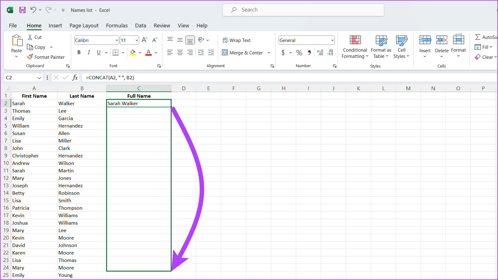 7 Ways to Combine First and Last Names in Microsoft Excel