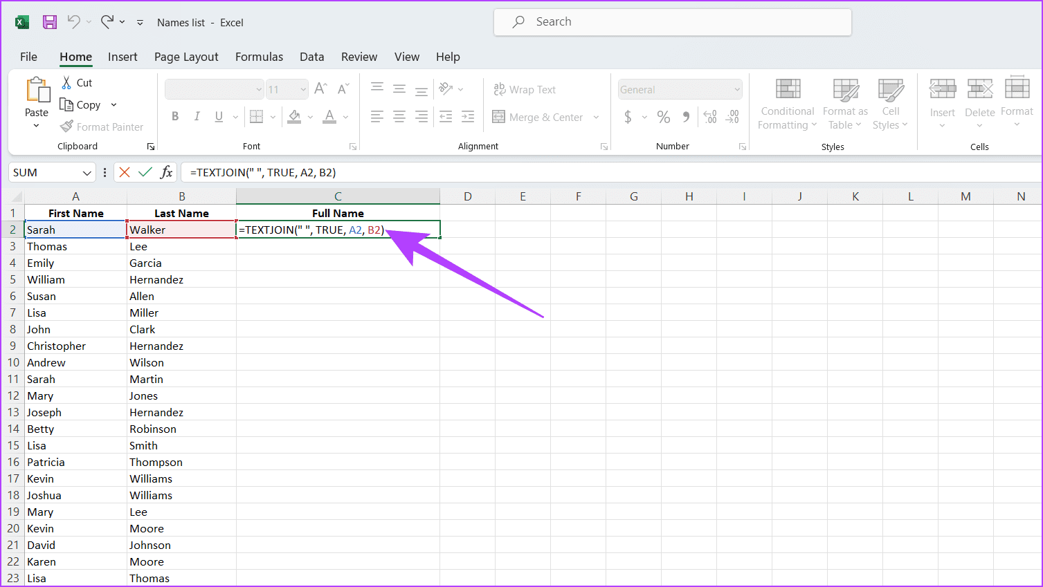 7 Ways to Combine First and Last Names in Microsoft Excel