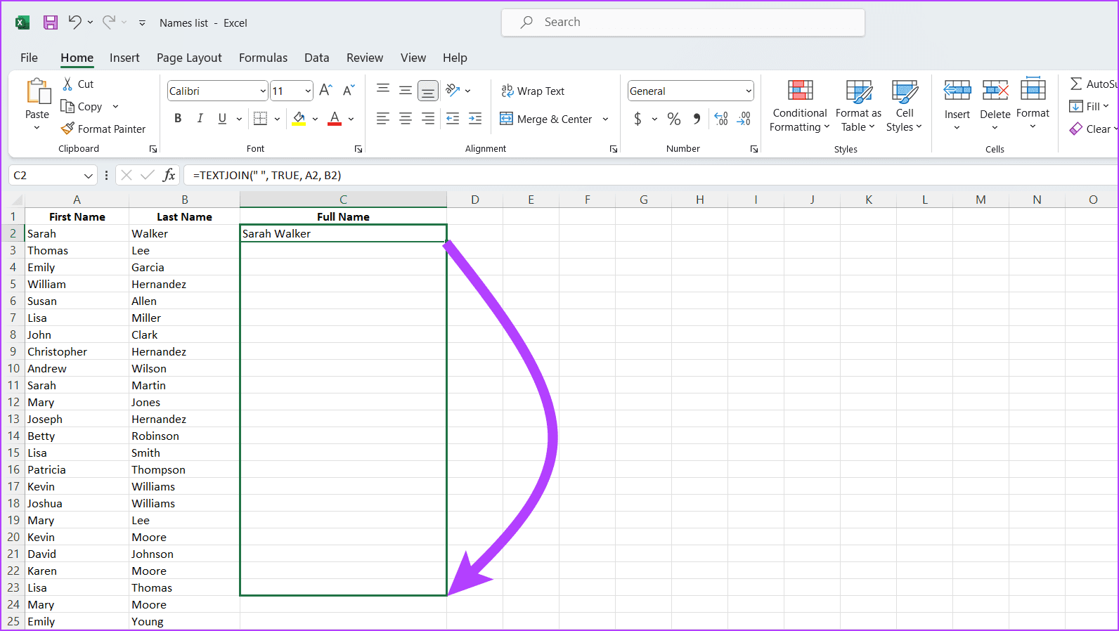 7 Ways to Combine First and Last Names in Microsoft Excel