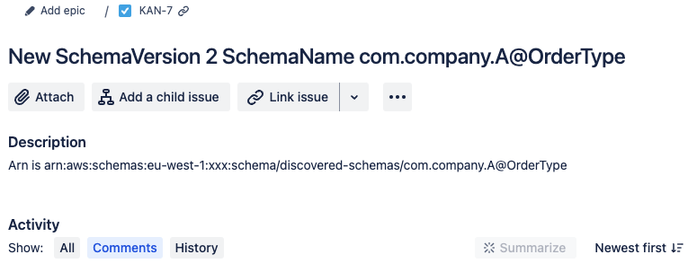 Handling Automated Jira Tickets for New EventBridge Schema Discoveries