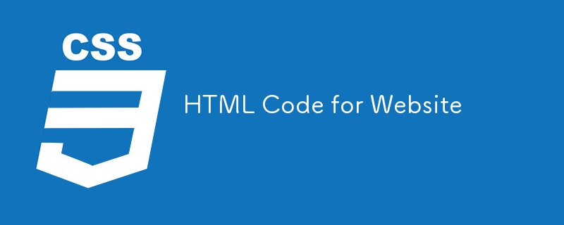 HTML Code for Website