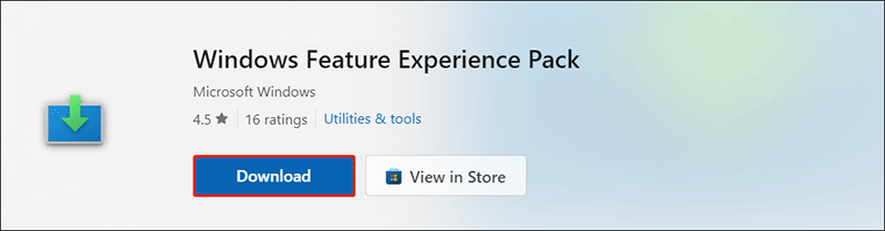 Windows Feature Experience Pack - Download/Update/Uninstall