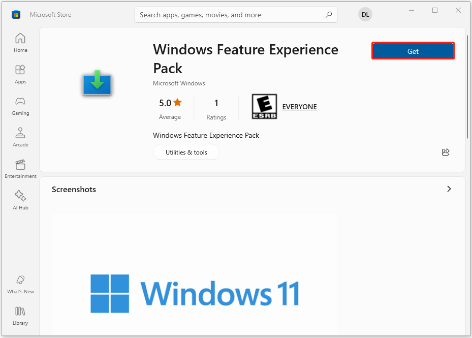 Windows Feature Experience Pack - Download/Update/Uninstall