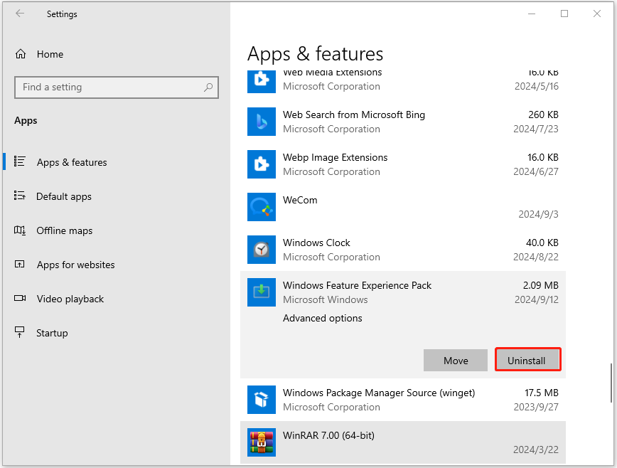 Windows Feature Experience Pack - Download/Update/Uninstall