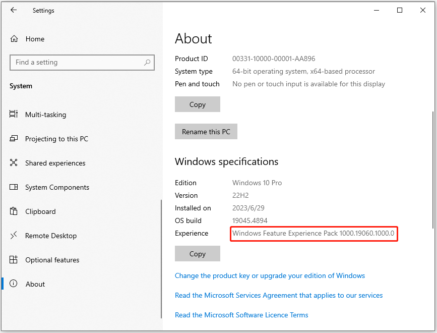 Windows Feature Experience Pack - Download/Update/Uninstall