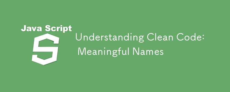 Understanding Clean Code: Meaningful Names ⚡