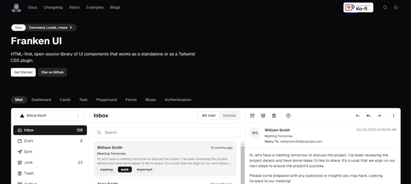 Franken UI: A Powerful HTML-First UI Component Library