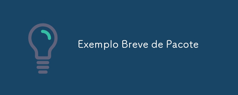 Exemplo Breve de Pacote