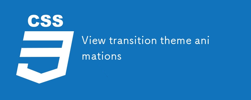 View transition theme animations