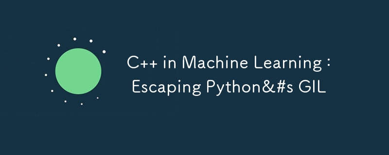 C   in Machine Learning : Escaping Python