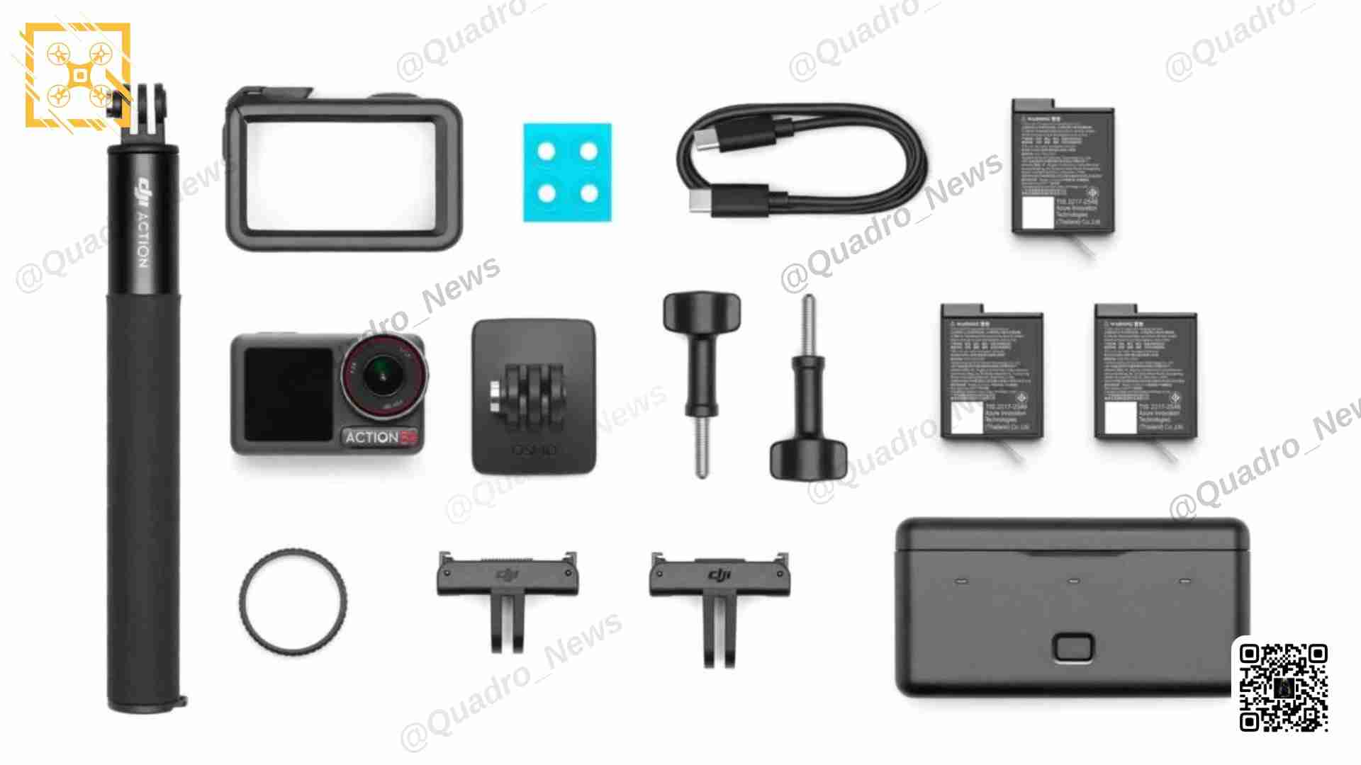 DJI Osmo Action 5 Pro combo kit leak reveals full accessory set and details super slow-motion feature