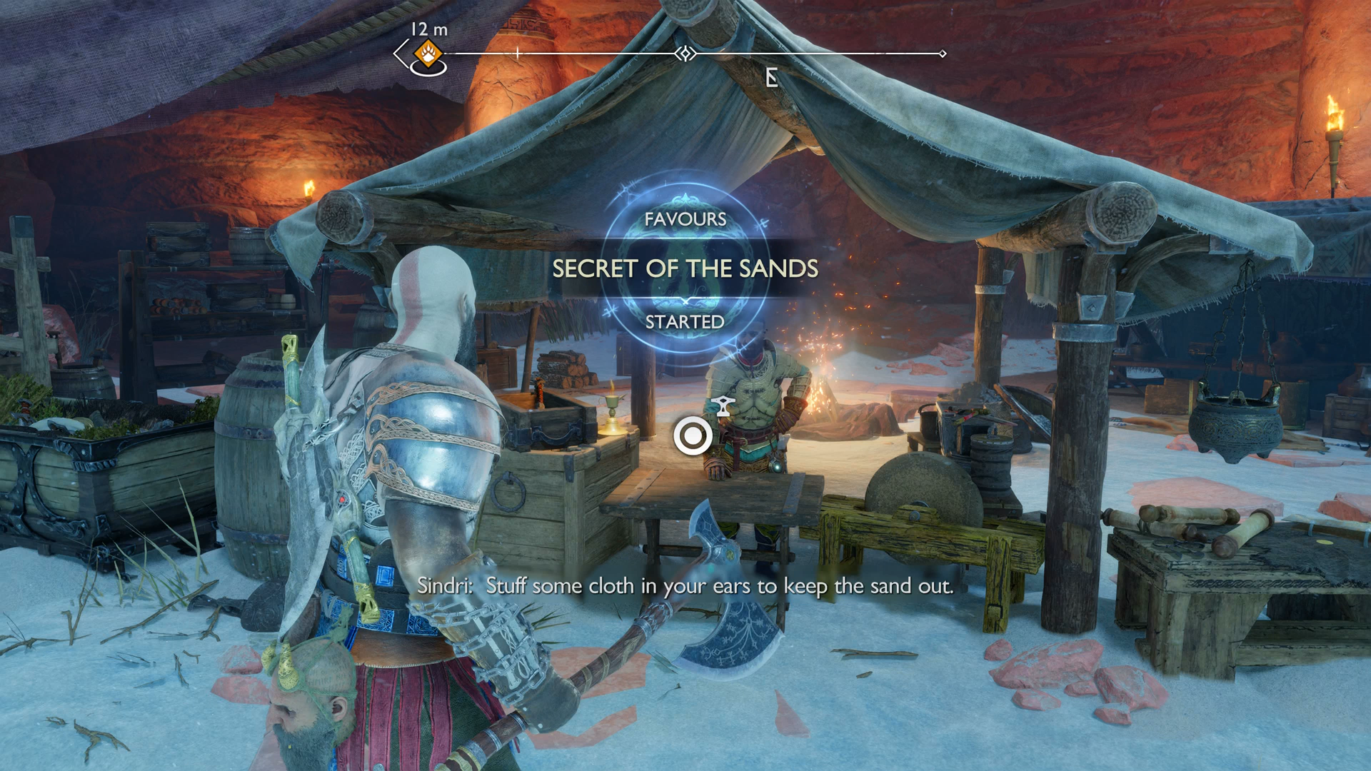 God of War Ragnarok Secret of the Sands Favour: How to clear the Alfheim sandstorm