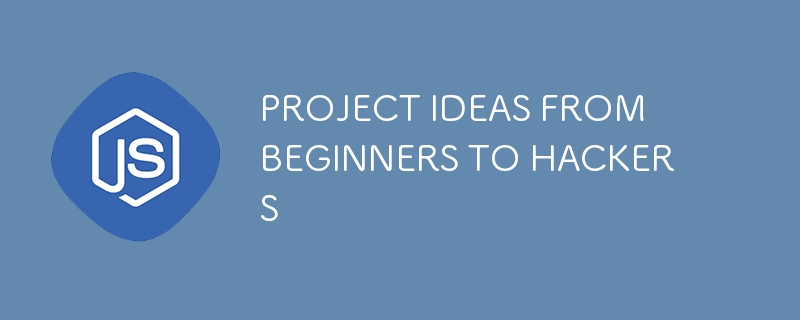 PROJECT IDEAS FROM BEGINNERS TO HACKERS