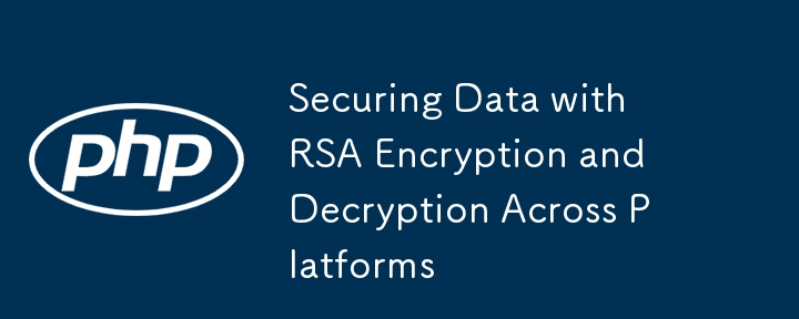 Securing Data with RSA Encryption and Decryption Across Platforms