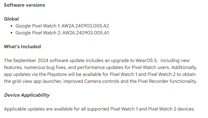 Google releases Wear OS 5 update for Pixel Watch and Pixel Watch 2