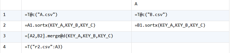 Compare large csv files #eg38