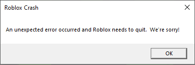 Fix An Unexpected Error Occurred and Roblox Needs to Quit