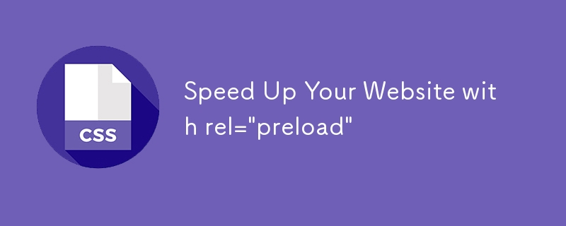 Speed Up Your Website with rel=\