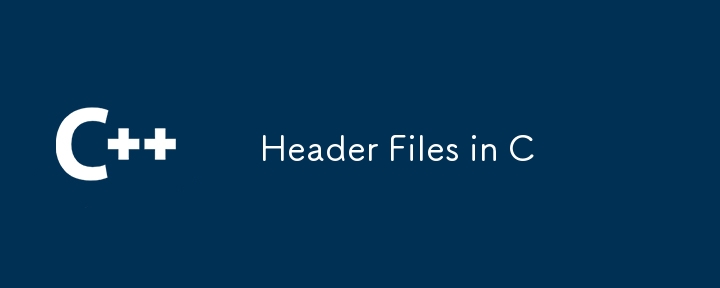 Header Files in C