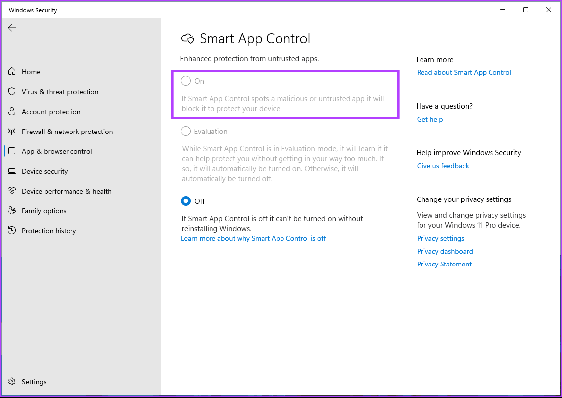 How to Enable or Disable Smart App Control in Windows 11