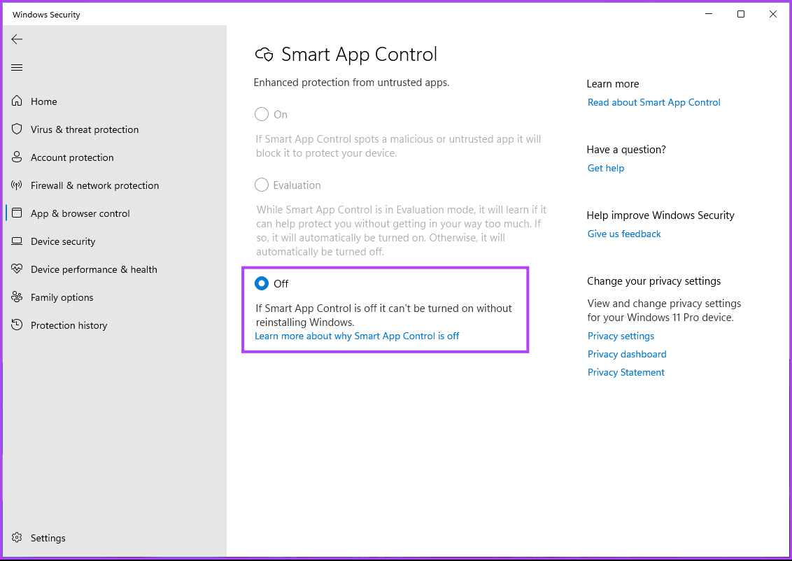 How to Enable or Disable Smart App Control in Windows 11