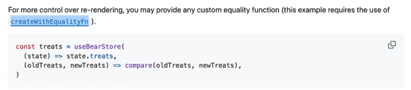 createWithEqualityFnImpl in Zustand’s source code explained.