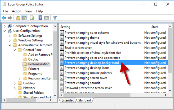 2 Options to Prevent Users from Changing Desktop Wallpaper in Windows 10