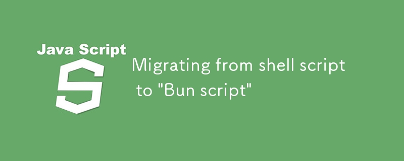 Migrating from shell script to \