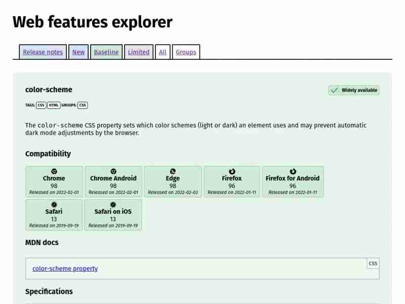 Making sense of Web features