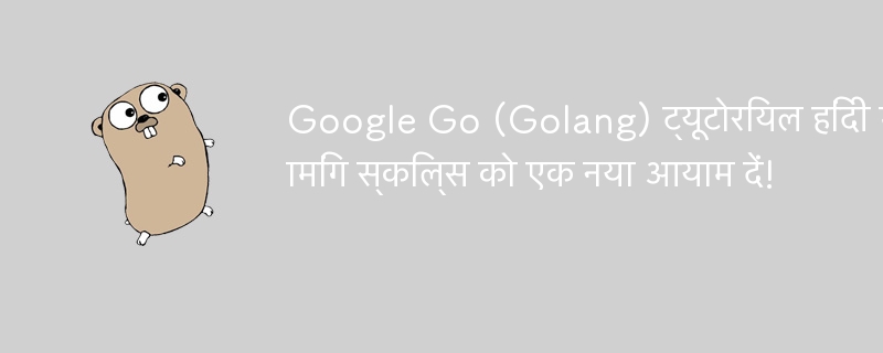 Google Go (Golang) ट्यूटोरियल हिंदी में: अपनी प्रोग्रामिंग स्किल्स को एक नया आयाम दें!