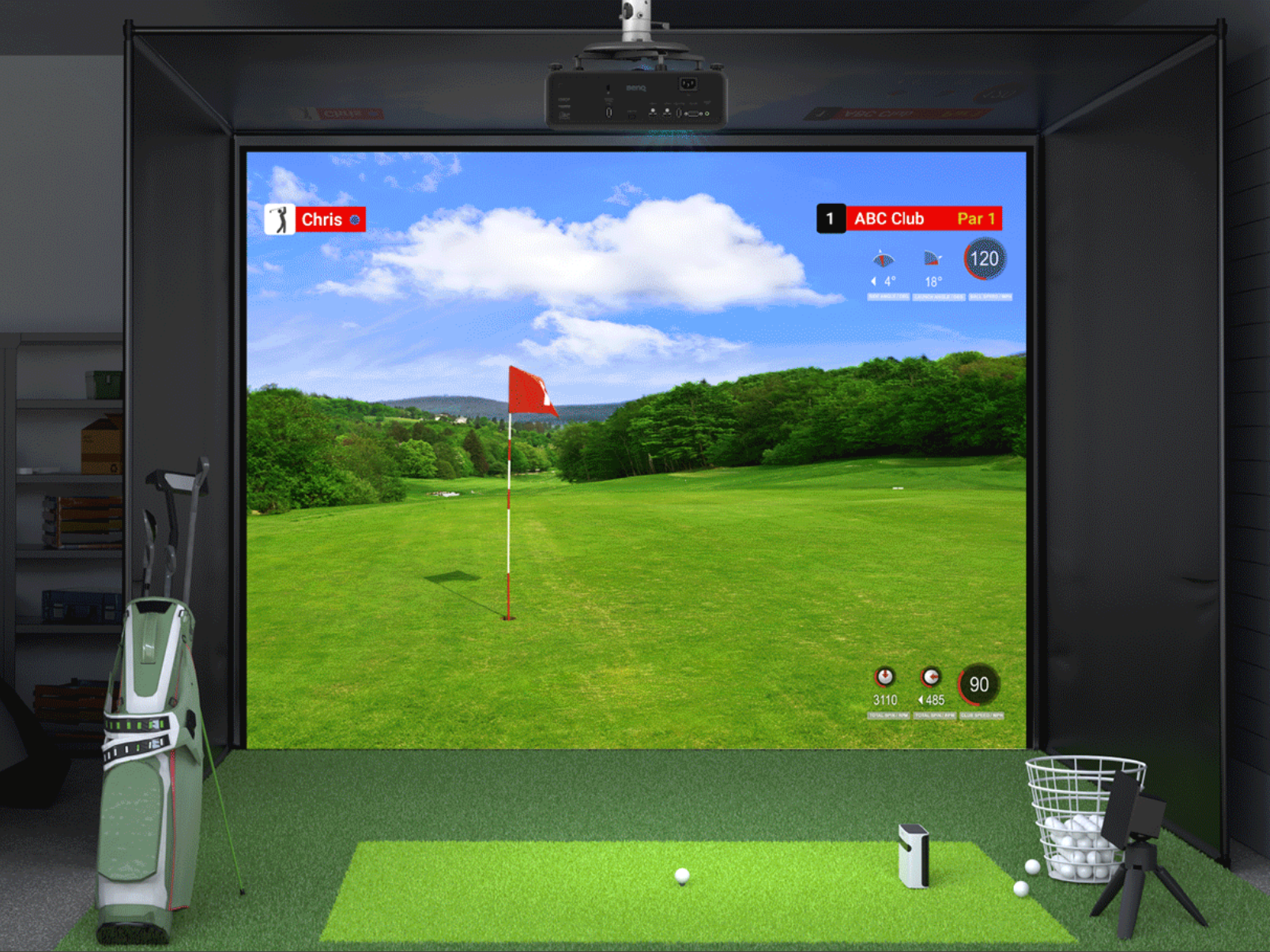 BenQ launches new Ace short throw projector for golf simulation