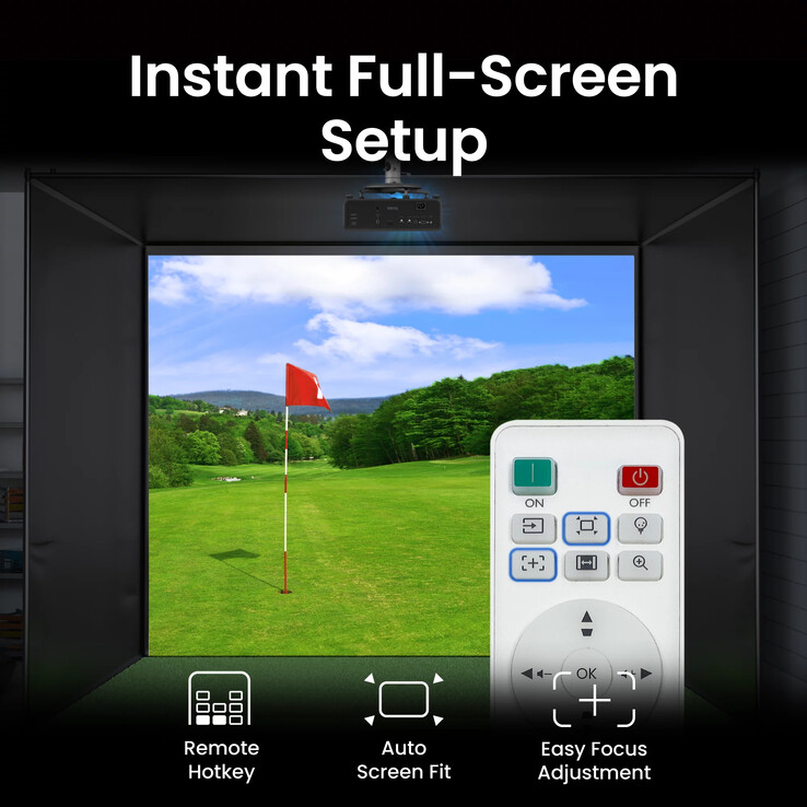 BenQ launches new Ace short throw projector for golf simulation