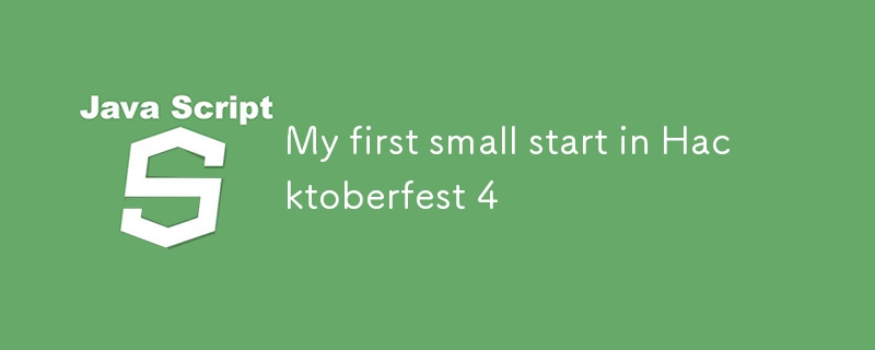 My first small start in Hacktoberfest 4