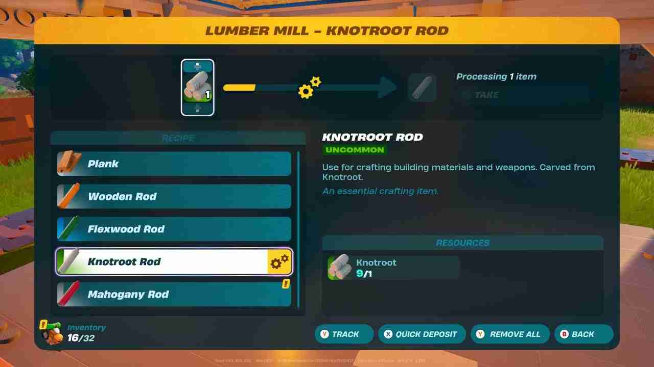 How to get Knotroot Rods in LEGO Fortnite