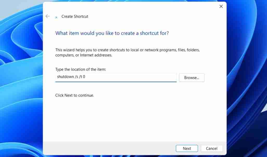 How to Add a Shutdown Desktop Shortcut in Windows 11