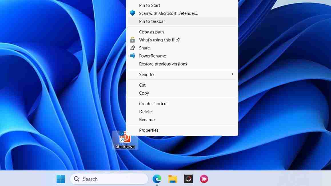 How to Add a Shutdown Desktop Shortcut in Windows 11