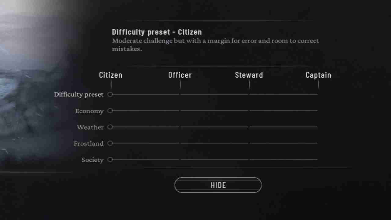 Best Frostpunk 2 difficulty settings: Citizen, Officer, Steward, and Captain differences explained