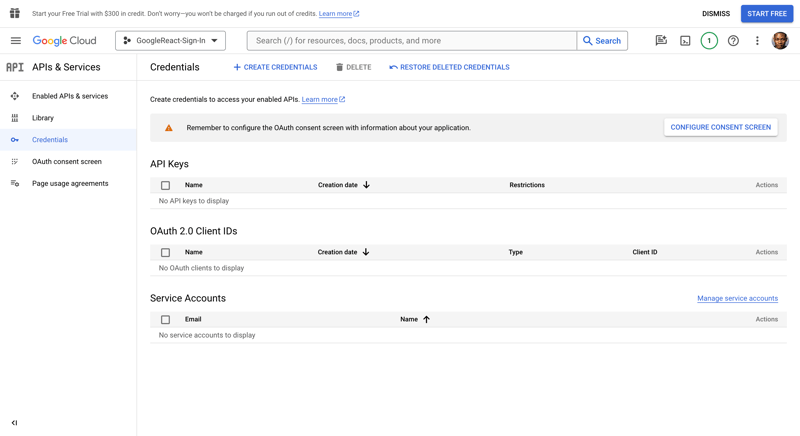 Obtaining a Google OAuth Client ID