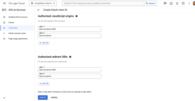 Obtaining a Google OAuth Client ID