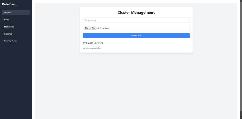 Introducing KubeDash: Your Kubernetes Cluster Management Dashboard!